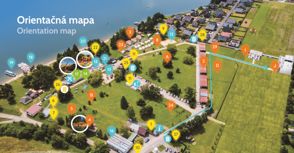 Mapa Areálu Mara Camping